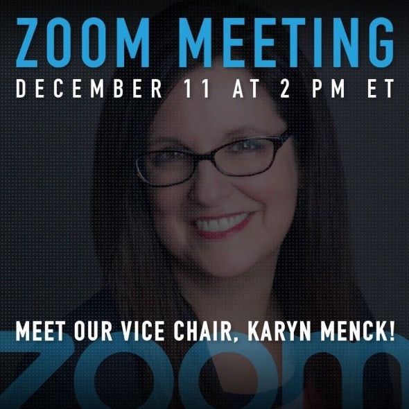 Zoom meeting with Vice Chari, Karyn Menck! image